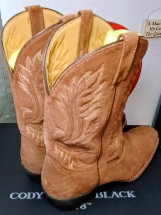 Tan Laredo Roughout Cowboy Boots, Square Toe, Size 13D main image 5